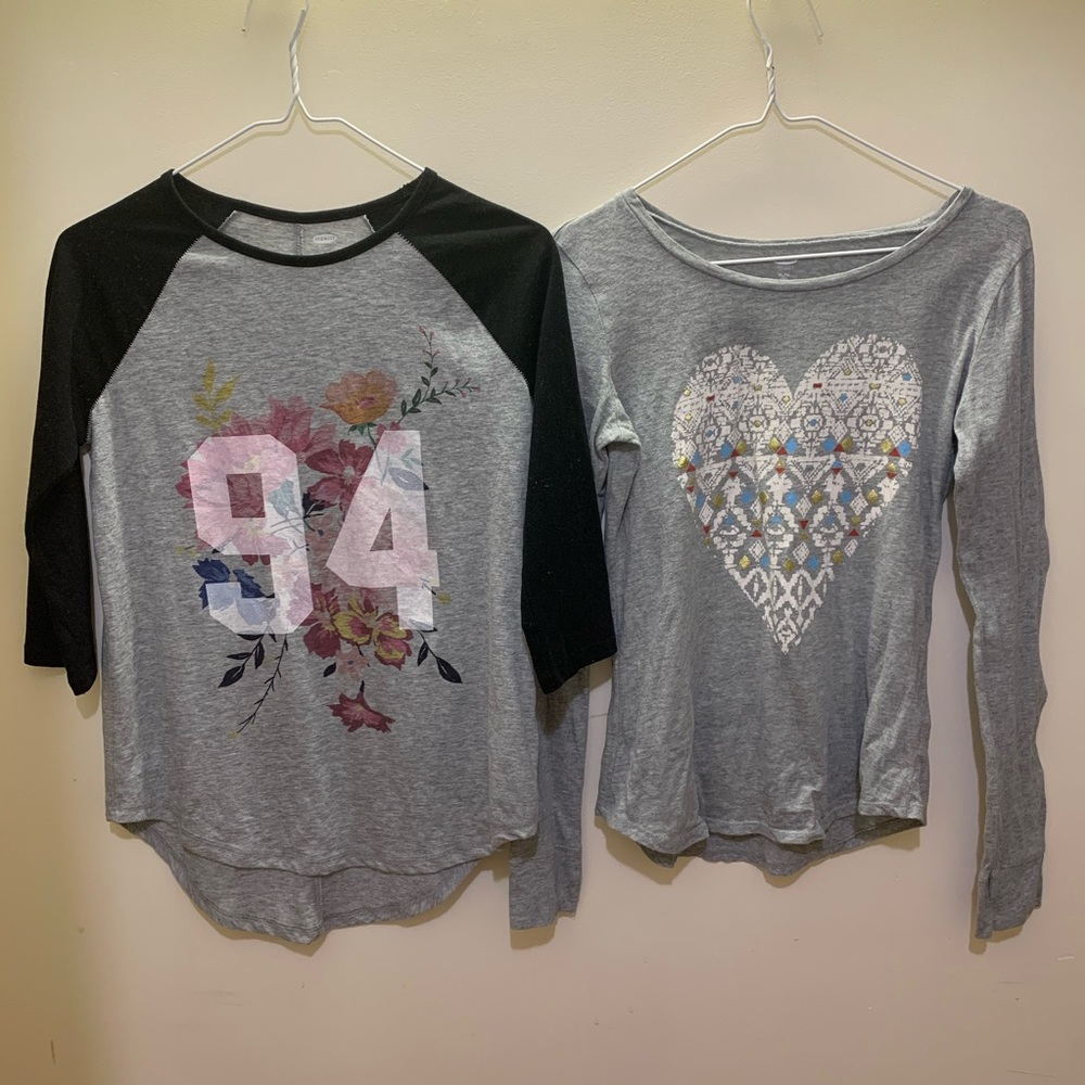 Old Navy | Girls Gray Long Sleeve Shirt Set